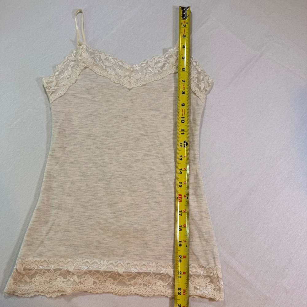 Charlotte Russe Cami Women XS Gray Y2K-Style Lace Trim Coquette Twilightcore - Picture 4 of 5